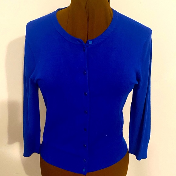 đź’™CABLE & GAUGEđź’™ 3 quarter sleeve cardigan in large. Like new condition. - Picture 5 of 16